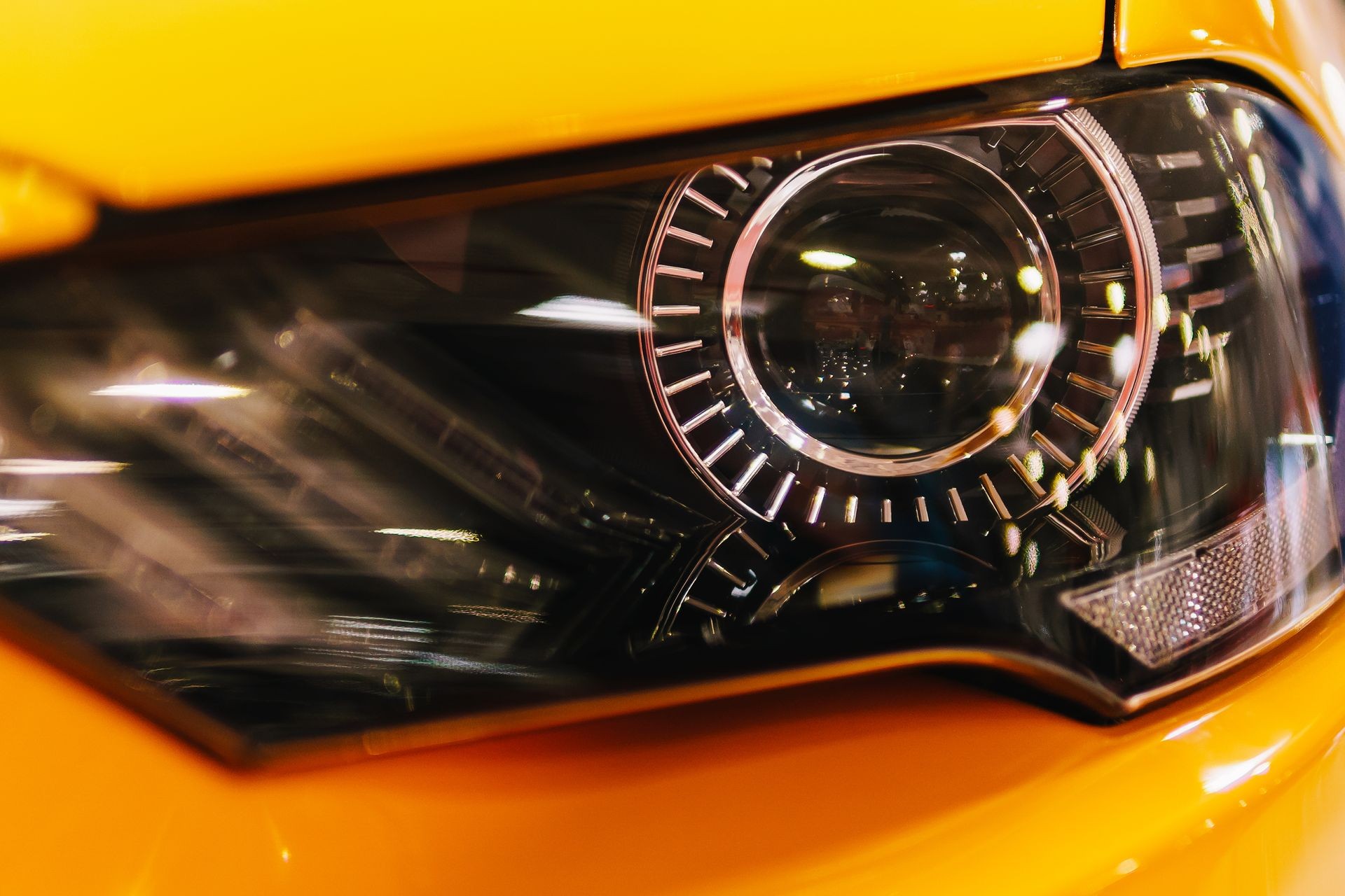 Head Lights Of Luxurious Sports Car Head Lights Of Luxurious Sports Car